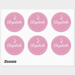 Adesivo Corações Rosa Personalizados Homemade com Amor<br><div class="desc">Com amigos começando padarias e pequenos negócios eles precisaram de adesivos para selar suas embalagens e produtos cozidos. Este Sticker é uma solução simples para manter as coisas pessoais e modernas. Modelo fácil de usar que você pode personalizar. Rosa e branco num adesivo redondo com corações brancos, texto curvando para...</div>