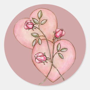 Adesivo CORAÇÕES & ROSAS por SHARON SHARPE