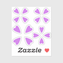 Adesivo Corações roxos multiuso pequenos