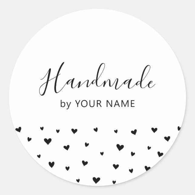 Adesivo Corações Simples Corações Feitos à mão (Frente)