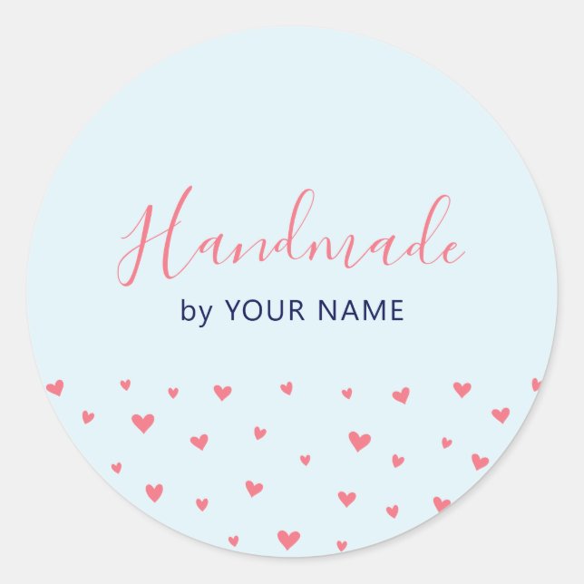 Adesivo Corações Simples Corações Feitos à mão (Frente)