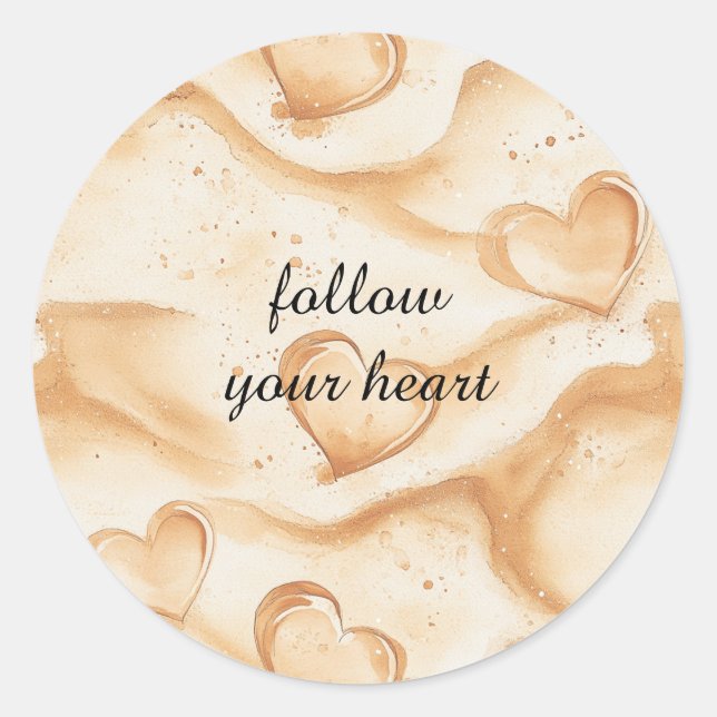 Adesivo Corações Tropicais na Praia de Areia   (Frente)