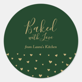 Adesivo Corações Verdes em Cuta Feitos com Vinheta-Embalag