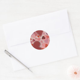 Adesivo Corações Vermelho e Rosa