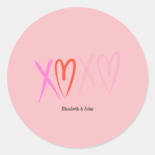 Adesivo Corações "XOXO" Coloridos Dia dos Namorados