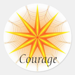Adesivo Coragem (etiqueta da virtude)
