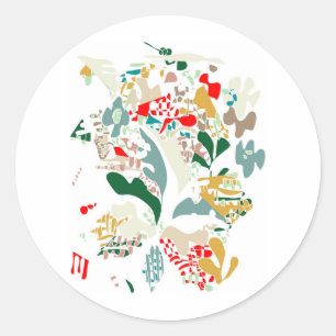 Adesivo Coral abstrato do mar