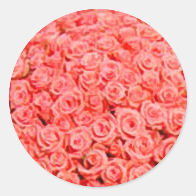 Adesivo Coral Floral Envelope Selo (Frente)