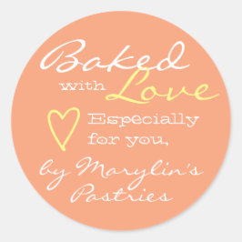 Adesivo Coral Laranja Simples Feito com Pastel do Coração 