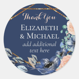 Adesivo Coral Marinho Floral Wedding Favor