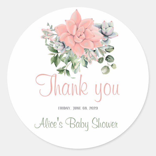 Adesivo Coral Verde Botânico Suculente Moderno (Frente)