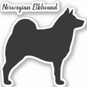Adesivo Corante Elkhound Silhout Vinyl Sticker