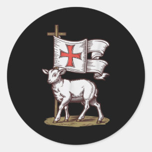 Adesivo Cordeiro de Deus Símbolo Cristão de Fé Vitória Agn