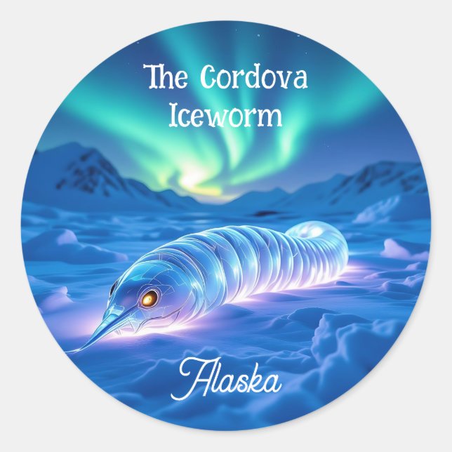 Adesivo Cordoa Minhoca de Gelo Alasca Criptozoário (Frente)