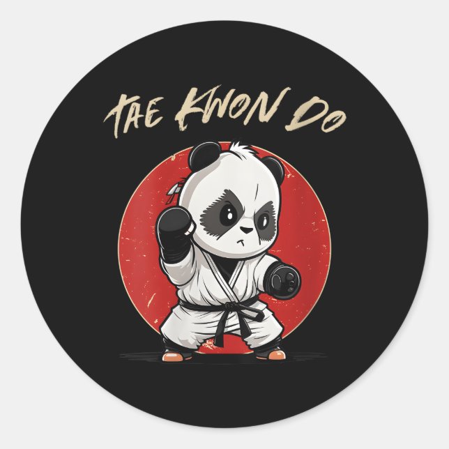 Adesivo Coreano Taekwondo Panda Tkd Coreano (Frente)