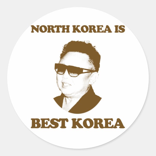 Adesivo Coreia do Norte é a melhor Coreia (Frente)