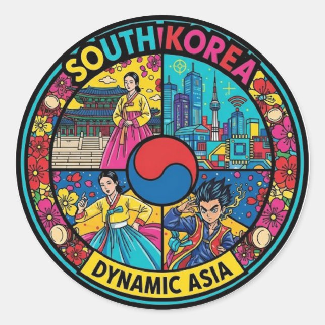 ADESIVO COREIA DO SUL (Frente)