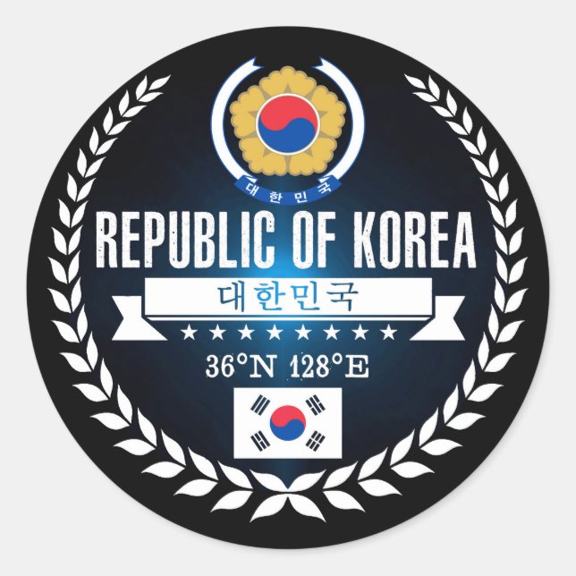 Adesivo Coreia do Sul (Frente)