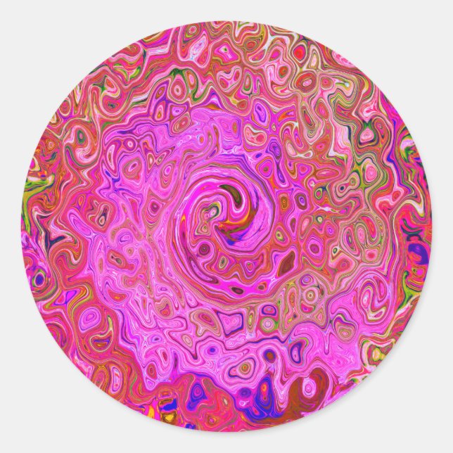 Adesivo Cores cor-de-rosa-quente marmoreadas Abstrato Rote (Frente)