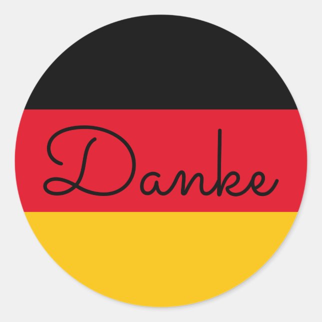 Adesivo Cores da Bandeira Alemã Danke (Frente)