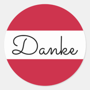 Adesivo Cores da Bandeira Austríaca Danke