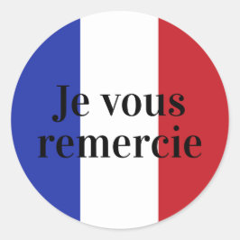 Adesivo Cores da Bandeira Francesa França Azul Obrigado a