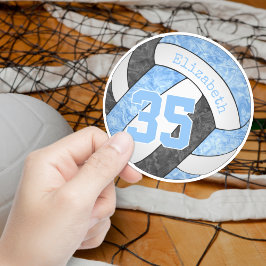 Adesivo cores da equipe de vôlei azul-clara