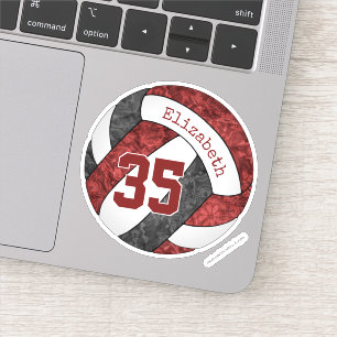 Adesivo cores da equipe de vôlei de giro preto