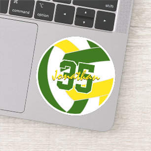 Adesivo cores da equipe de vôlei verde