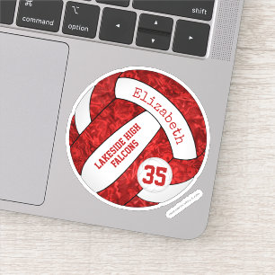 Adesivo Cores da seleção de vôlei branca-vermelha