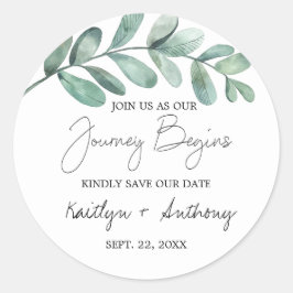 Adesivo Cores d'água botânicas Verde Eucalyptus Classic R