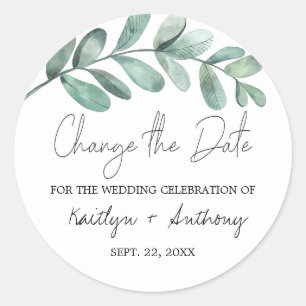 Adesivo Cores d'água botânicas Verde Eucalyptus Classic R