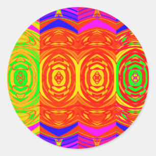 Adesivo Cores de Neon Padrão Abstrato