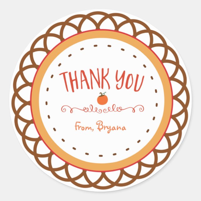 Adesivo Cores de outono - Obrigado Padrões (Frente)