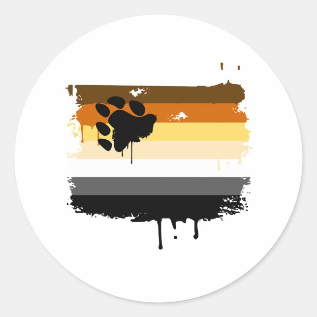 Adesivo Cores do Orgulho Urso (Frente)