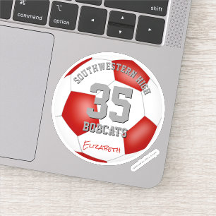 Adesivo Cores do time de futebol personalizado branco-verm