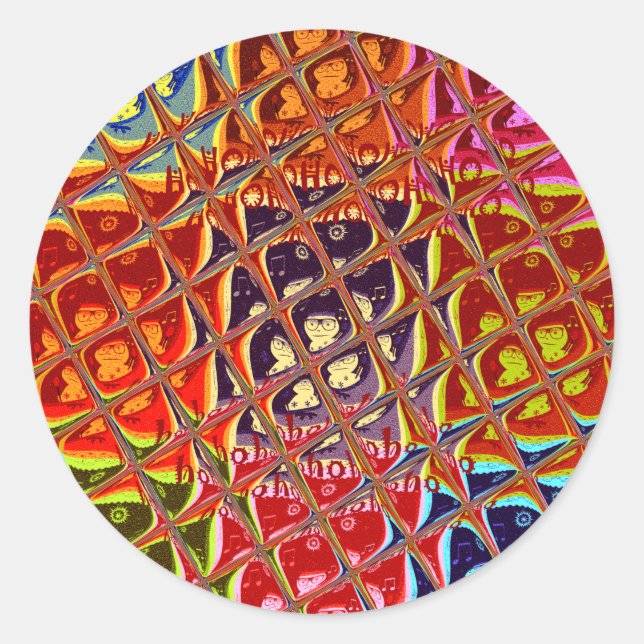 Adesivo Cores especiais de Natal Papais noeis de neve HoHo (Frente)