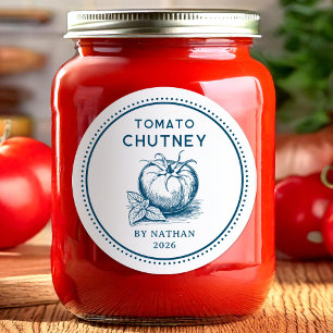 Adesivo Cores personalizadas rótulo de conserva de tomate