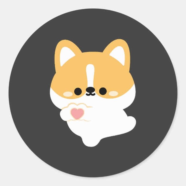 Adesivo Corgi Amoroso (Frente)