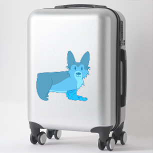 Adesivo Corgi Azul-Bonito Nas Meias