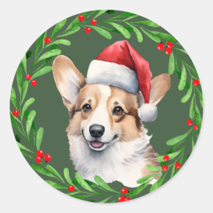 Adesivo Corgi Christmas Dog Puppy Mailing