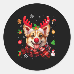 Adesivo Corgi Cosplay Reindeer Fam Proprietária da Fama de