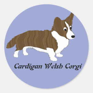 Adesivo Corgi de Galês do casaco de lã dos desenhos