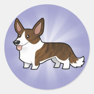 Adesivo Corgi de Galês do casaco de lã dos desenhos