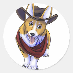 Adesivo Corgi do vaqueiro