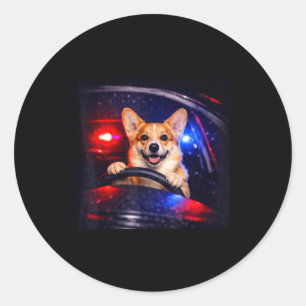 Adesivo Corgi engraçado dirigindo meme cachorro dirigindo