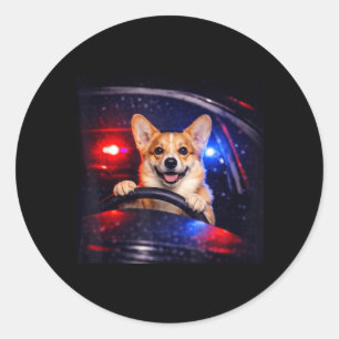 Adesivo Corgi Engraçado Dirigindo Meme Cachorro Dirigindo
