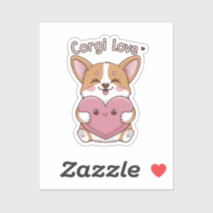 Adesivo Corgi Love