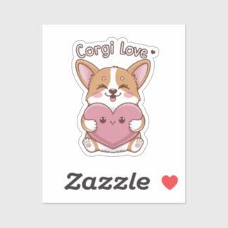 Adesivo Corgi Love