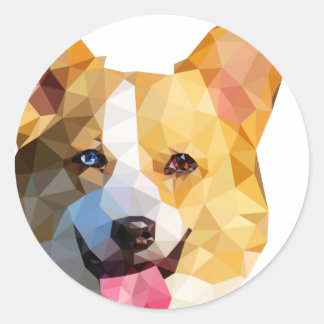 Adesivo Corgi Low Poly Art